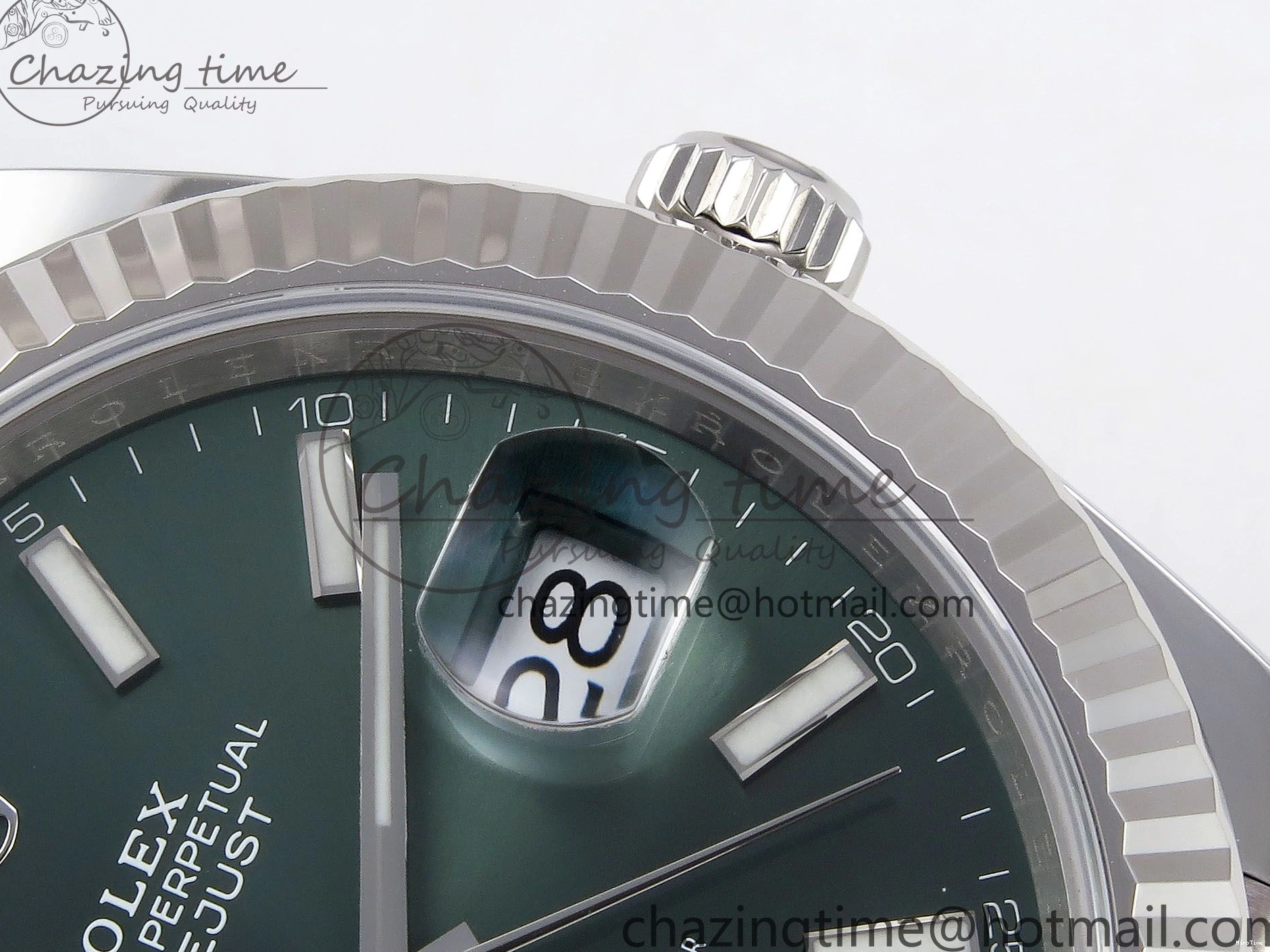 MiroTime 0305 TopPick DateJust 41 126334 C+F 1:1 Best Edition 904L Steel Green Dial on SS Jubilee Bracelet VR 1392